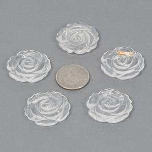 จี้หินควอตซ์ธรรมชาติคุณภาพสูงแกะสลักลายดอกไม้ สำหรับทำเครื่องประดับ ราคาดีที่สุด - Product Image 6