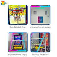 Machine d'arcade de basketball commerciale à monnayeur, jeu de tir en salle avec détection de mouvement pour enfants (version anglaise)