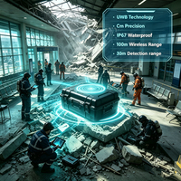 Détecteur de vie par radar à technologie UWB avec précision centimétrique, portée sans fil de 100 m et détection traversant les murs, capteur de signes vitaux, système SAR