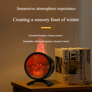 Wholesale Wholesale Aromatherapy Machine BT Speaker <b>Diffuser</b> Colorful Night Light Essential <b>Oil</b> Fireplace - Product Image 1