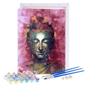 AOVIA Oil Painting By Numbers Buddha Ready Frame Drawing On Canvas Paint By Numbers Religion Kits For Living Room