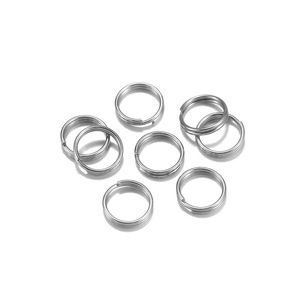 Conectores Redondos de Acero Inoxidable de Doble Anillo para Fabricación de Pulseras, 8mm 10mm 12mm 14mm 16mm 18mm 20mm - Product Image 4