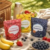 Voedselveilige verpakking met aangepast logo voor gevriesdroogd fruit, staande ziplock zak, matte plastic pouch voor verpakking van gedroogde bessen snacks