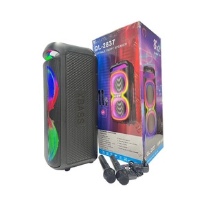 Bên-Sẵn Sàng Loa di động studio-lớp âm thanh, 4500mAh dài pin, kép 8 "trình điều khiển đầy màu sắc LED & mics không dây - Product Image 2