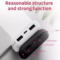 Batterie externe Micro USB 10000mAh pour veste et gilet chauffants 5V 2A avec indicateur LED, affichage LED portable, mini batterie ultra-fine