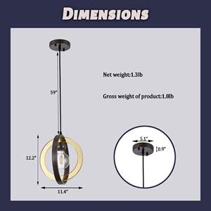 Lustre antique en bronze 40W E27 LED blanc chaud, luminaire suspendu industriel pour restaurant, abat-jour rond en verre - Product Image 5