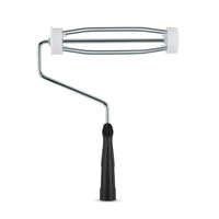 Manche de rouleau à peinture ergonomique en plastique de haute qualité, plaqué zinc, à dégagement rapide, pour projets de revêtement mural et de bricolage.