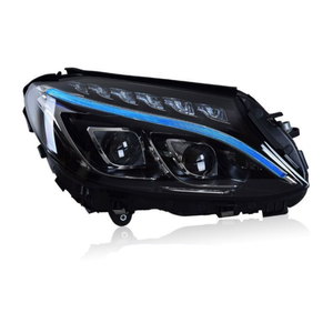 Especialmente utilizado para <span class=keywords><strong>Mercedes</strong></span> <span class=keywords><strong>Benz</strong></span> C W205 montaje de faros <span class=keywords><strong>C180</strong></span> C200 C260 lámpara de circulación diurna modificada lente LED faro. - Product Image 3