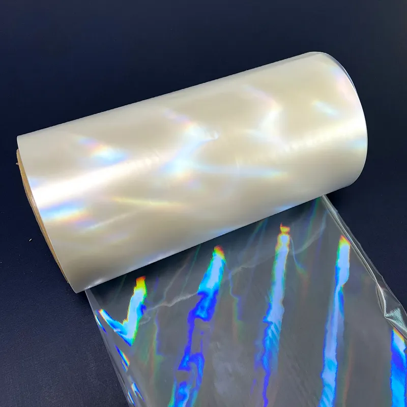 Nuovo sviluppato Anti graffio opaco pellicola riflettente opaca 45 gradi pellicola di laminazione olografica a umido per la stampa BOPP