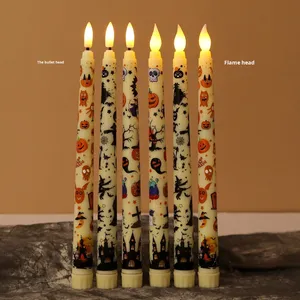 เทียน LED ควบคุมระยะไก<span class=keywords><strong>ล</strong></span>หลากสี<span class=keywords><strong>พ</strong></span>ร้อมก้านจับเว<span class=keywords><strong>ล</strong></span>าแ<span class=keywords><strong>ล</strong></span>ะรูปทรงกรวยสำหรับตกแต่งบ้านในวันฮาโลวีนแ<span class=keywords><strong>ล</strong></span>ะวันวาเลนไทน์ - Product Image 6