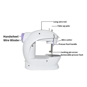 Mini machine à coudre domestique, équipement électrique automatique à points droits, machine à matelasser légère <span class=keywords><strong>pour</strong></span> débutant - Product Image 5