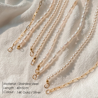 Collier à breloques EMANCO, chaîne de perles DIY, collier ajustable en acier inoxydable, fabrication artisanale, vente en gros, dropshipping