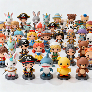 Tùy Chỉnh Thiết Kế Mini PVC Bền Cao Su Hành Động Hình Thiết Lập 3D Silicon Cô Gái Phim Hoạt Hình Đồ Chơi - Product Image 2