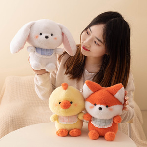 Muñecos de peluche suaves y bonitos de zorro, pollo y conejo: regalos perfectos para niñas en sus cumpleaños. - Product Image 3