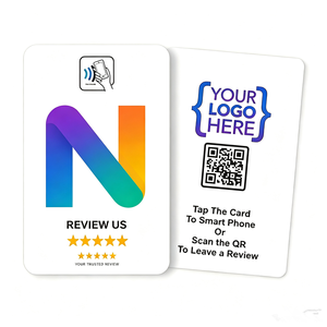 Biglietto da Visita Personalizzato in PVC NFC RFID con Codice QR 13.56MHz Impermeabile, Logo e Colori Personalizzati per Ristoranti, Hotel, Negozi - Product Image 1