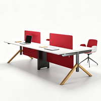 Poste de travail modulaire moderne avec cloison pour équipe de 4 à 6 personnes – Mobilier de bureau durable pour entreprises