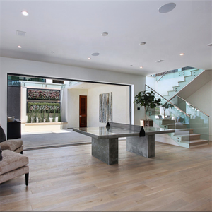 DAIYA 3 panels entrance sliding doors aluminum glass doors with <strong>lock</strong> and <strong>grills</strong> - Product Image 4