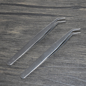 Shinno Stainless Steel Curved Tweezers 10cm Precision Eyelash <b>Tools</b> - Product Image 1