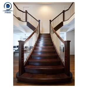 Diseño de escalera recta Prima <span class=keywords><strong>con</strong></span> iluminación de escalón <span class=keywords><strong>LED</strong></span> <span class=keywords><strong>Escaleras</strong></span> modernas personalizadas Escalera de barandilla de poste Delgado - Product Image 6