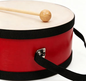Tambor de Mano Portátil con Baqueta de Madera, Percusión de Piel Natural para la Educación Musical Temprana de Niños - Product Image 4