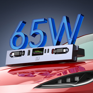 Unità di Ricarica QC3.0 65W Estensibile per <span class=keywords><strong>Tesla</strong></span> Model Y/3, Protezione OTP, 2 Porte Type-C, 3 Porte USB, Pieghevole e Retrattile - Product Image 6