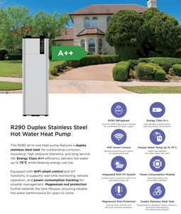 <span class=keywords><strong>Chauffe</strong></span>-<span class=keywords><strong>eau</strong></span> à pompe à chaleur à air tout-en-un de forme carrée DHW 150L/300L Thermal Thermodynamic Hot Water Hotels Outdoor Household R290 - Product Image 3