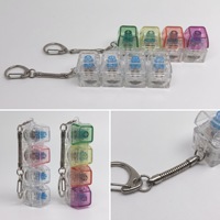 Keyboard Transparent Keycap Keychain Relieve Stress Switches Key Chain Fidget Clicker Keychain with Light