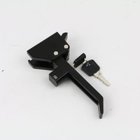 Loquet à came en acier inoxydable A7-10-351, noir, pour armoire, boîte, chambre froide, porte de congélateur, serrure à compression, cylindre de serrure