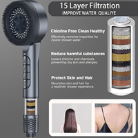 Pommeau de douche en plastique ABS, pommeau de douche massant pressurisé filtré, douchette portable pour spa, coiffure, animalerie, salle de bain, vente en gros