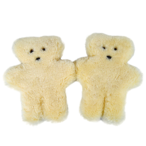 <span class=keywords><strong>Mini</strong></span> ours en peluche unisexe écologique en fourrure de mouton plate, motif brut, pour sellerie automobile, emballage sous vide - Product Image 2