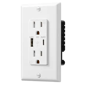 Keygma Wall USB Outlet A e Tipo C Carregamento Rápido Soquete Com Padrão EUA