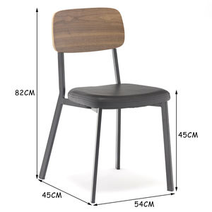Ghế ăn kiểu Bắc Âu hiện đại, đặt hàng số lượng lớn, dùng cho quán cà phê, nhà hàng, trường học, phòng tập thể dục, chất liệu da PU, có thể xếp chồng lên nhau. - Product Image 4