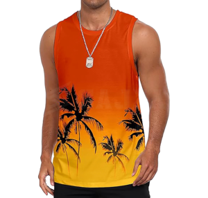 เสื้อกล้ามออกกำลังกายผู้ชาย ระบายอากาศและซับเหงื่อ ผ้าเรียบ ไม่มีแขน ทอแบบถัก - Product Image 4