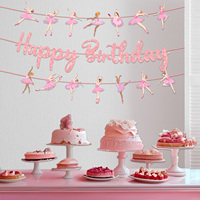 Banderoles et décorations en spirale personnalisées en papier rose pour fête d'anniversaire de danseuse, pour Thanksgiving et les fêtes de Pâques