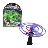Juguete volador LED, deportes interactivos, cuerda de tracción, juguete volador, platillos voladores, cadena de línea de tracción iluminada, platillo de disco volador de plástico, juguete
