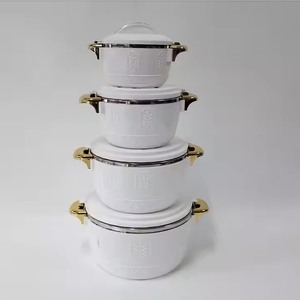 Vintage Style Food <strong>Warmer</strong> 1L 2.5L 4.5L 6.5L Insulated Casserole Set with Gold Handle and Retro <strong>Wheat</strong> Design for Kitchen - Product Image 1