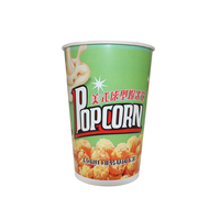 Seau à popcorn jetable en papier biodégradable et imperméable à paroi simple pour les soirées cinéma