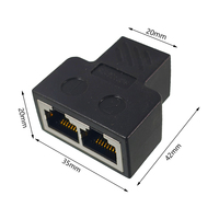 Répartiteur Ethernet blindé FTP Cat6 Cat7 1 vers 2, connecteur réseau LAN haute vitesse, adaptateur coupleur RJ45