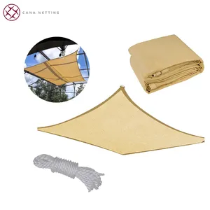 Outdoor use patio use 100% HDPE garden triangle shade sail sun shade sails nets sail with button holes