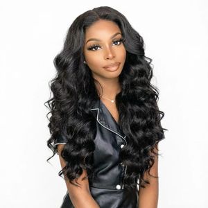 Pelucas <span class=keywords><strong>de</strong></span> Cabello Humano Brasileño Largo con Ondas Profundas Sueltas, Frontal <span class=keywords><strong>de</strong></span> Encaje Completo 13x4, 180% <span class=keywords><strong>de</strong></span> Densidad, Precios al por Mayor Baratos para Mujeres Negras - Product Image 1