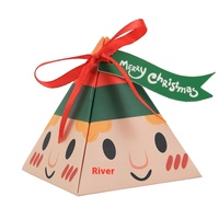 Gros Père Noël Grand Visage Ivoire Dossiers Cadeau de Noël Matériaux Recyclés Tailles Personnalisées Sucres Stockage Étranger