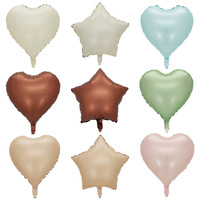 Vente en Gros de Ballons de 18 Pouces Rétro Rose Vert Olive Globos Crème Blanc Caramel Café Feuille Étoile Ballons à L'hélium Pour La Décoration De Fête
