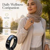 Anneau de santé musulman avec compteur de tasbih, boussole Qibla, moniteur de bien-être, alarme de prière, USB