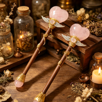 Vente en gros usine : Cystère magique en cristal naturel brut, pointe d'améthyste, baguette magique, ornement en cristal de guérison, décoration d'autel domestique, cadeau