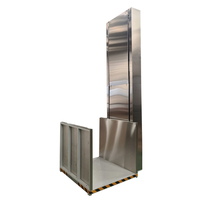 Petit ascenseur vertical domestique, plateforme élévatrice d'accès au plancher résidentiel intérieur avec couvercle de protection en acier inoxydable