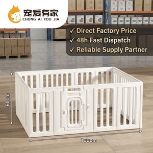 卸売75cm高ペット用プレイペン、モジュール式犬用フェンス、室内子犬用運動ペン（ドア付き）、中型小型犬用、メーカー直販 - Product Image 5
