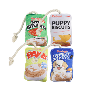 BEEJJAY New <strong>Pet</strong> Cotton Rope Toy Dog Sound Potato Chips Shape Grinding Clean Teeth Bite Plush Toys for Dog - Product Image 1