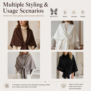 <span class=keywords><strong>Poncho</strong></span> Cap de <span class=keywords><strong>Femme</strong></span> Triangle en Gros Usine – <span class=keywords><strong>Écharpe</strong></span> Châle Cachemire Imprimé Uni Chaud Hiver Foulards Tendance - Product Image 3