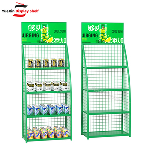 Yx Tùy Chỉnh Dây Kim Loại Nước Giải Khát Hiển Thị Giá Siêu Thị Quay Móc Kệ Cho Ánh Sáng Đồ Uống Sắt & Gỗ Lưu Trữ Kệ - Product Image 4