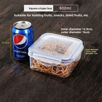 Verse Bewaardoos-Kleine Food-Grade Pp Milieuvriendelijke Vaatwasser Kluis Bpa Gratis Afdichting Lunchbox Voor Snacks Fruit Voedsel